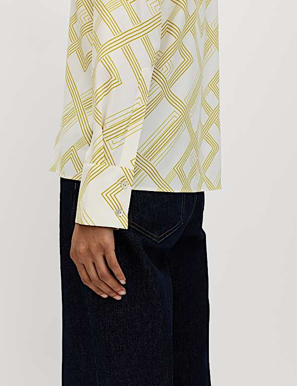 Geometric Collared Shirt - TW