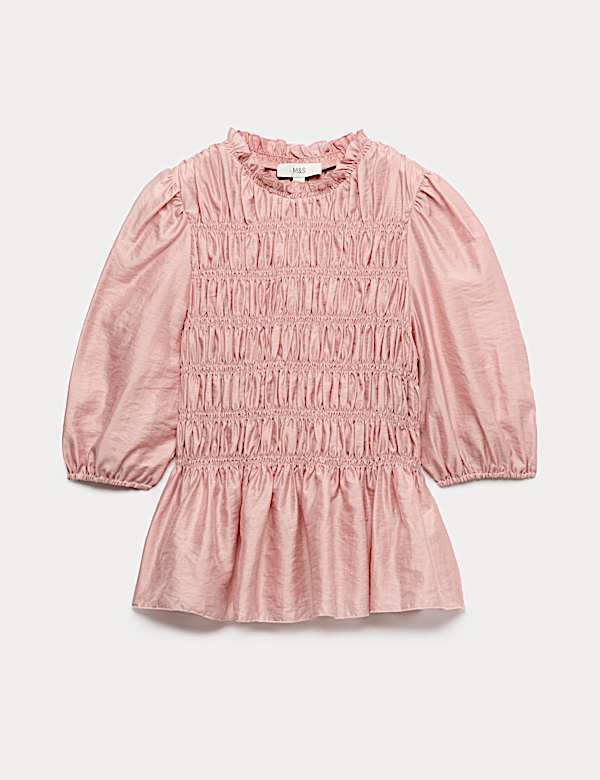 Lyocell Rich Shirred Blouse - GR