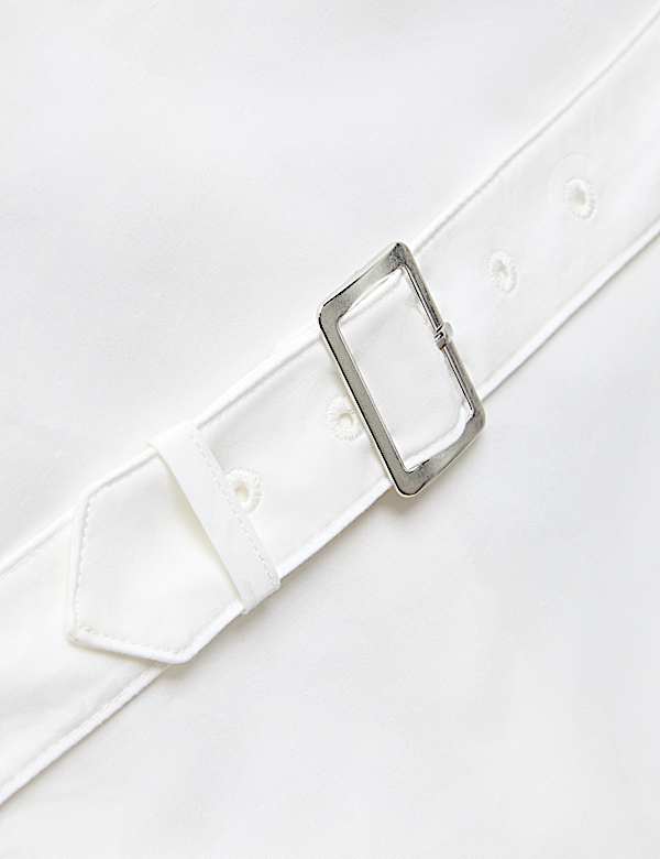 Pure Cotton Back Belt Detail Shirt