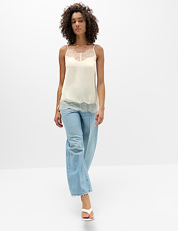 Lace Detail V-Neck Cami Top