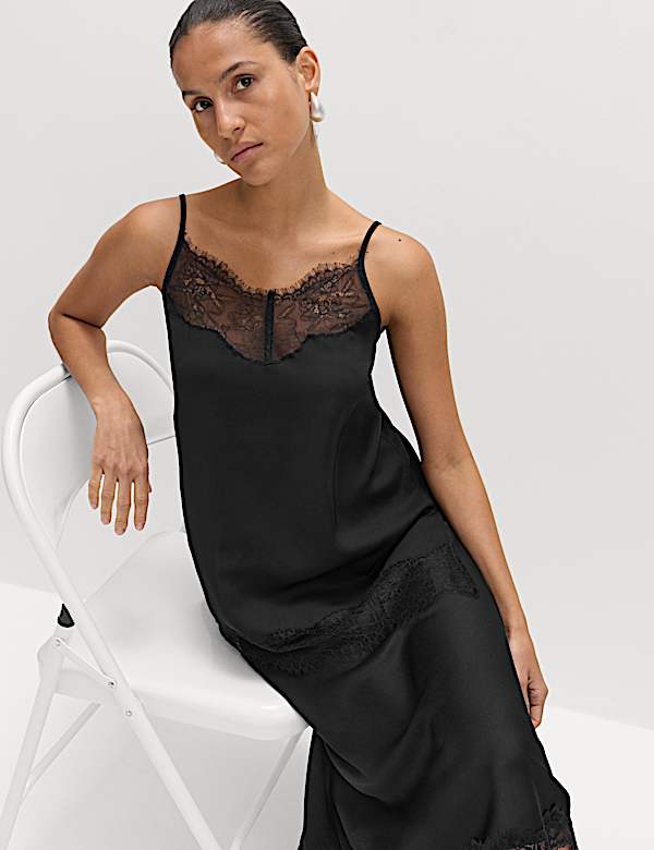 Lace Detail V-Neck Cami Top - IT