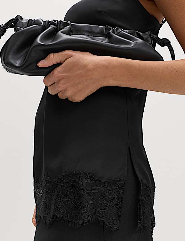 Lace Detail V-Neck Cami Top - IT