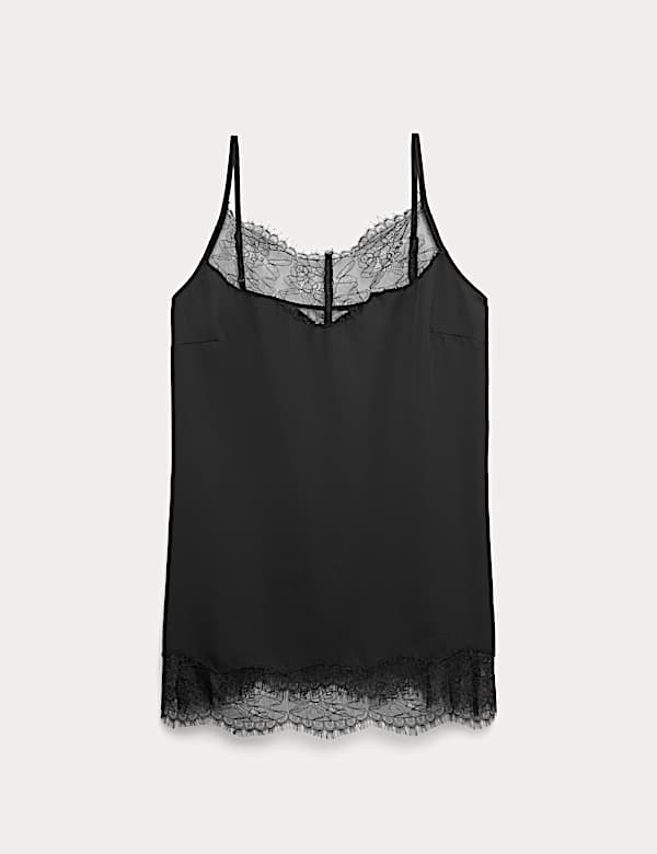 Lace Detail V-Neck Cami Top - IT