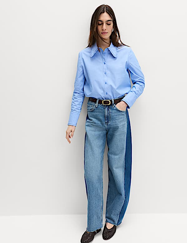 Collared Frill Detail Button Through Shirt - VN