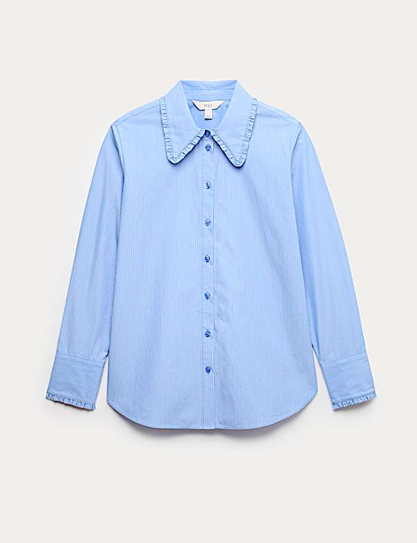 Collared Frill Detail Button Through Shirt - VN