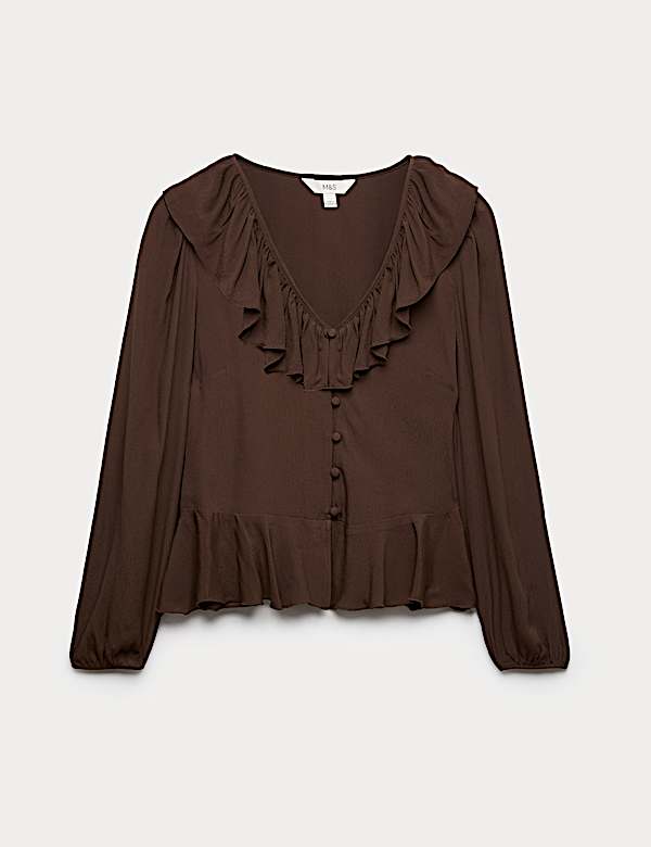 Waisted Ruffle Blouse - JE