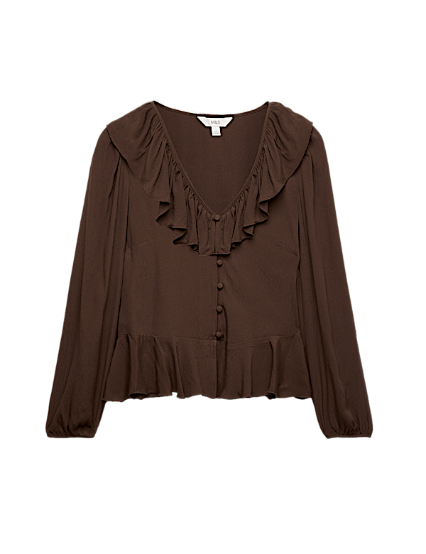 Waisted Ruffle Blouse