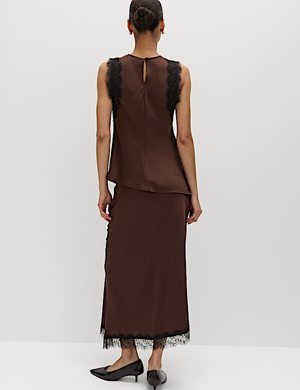 Lace Insert Draped Top - CZ