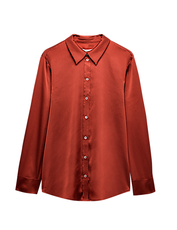 Satin Button Through Shirt