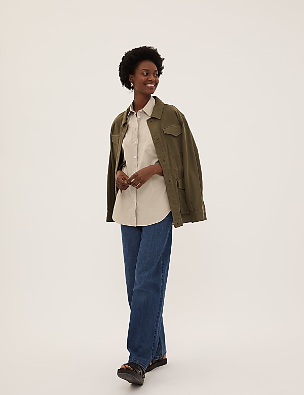 Pure Cotton Oversized Girlfriend Shirt