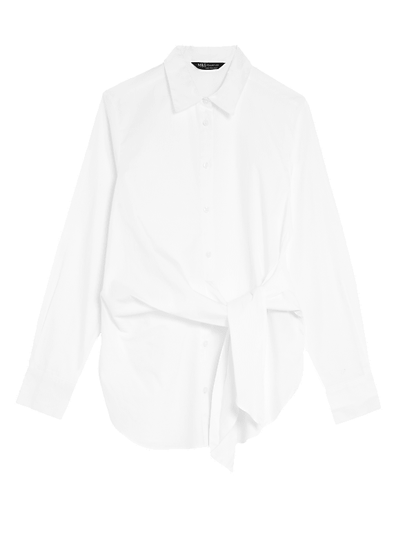 Pure Cotton Collared Knot Shirt