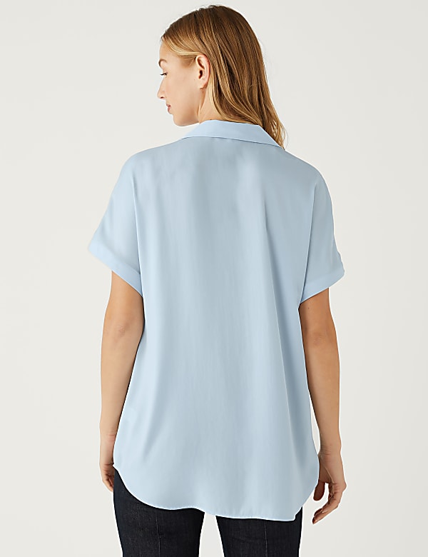 Satin Popover Blouse