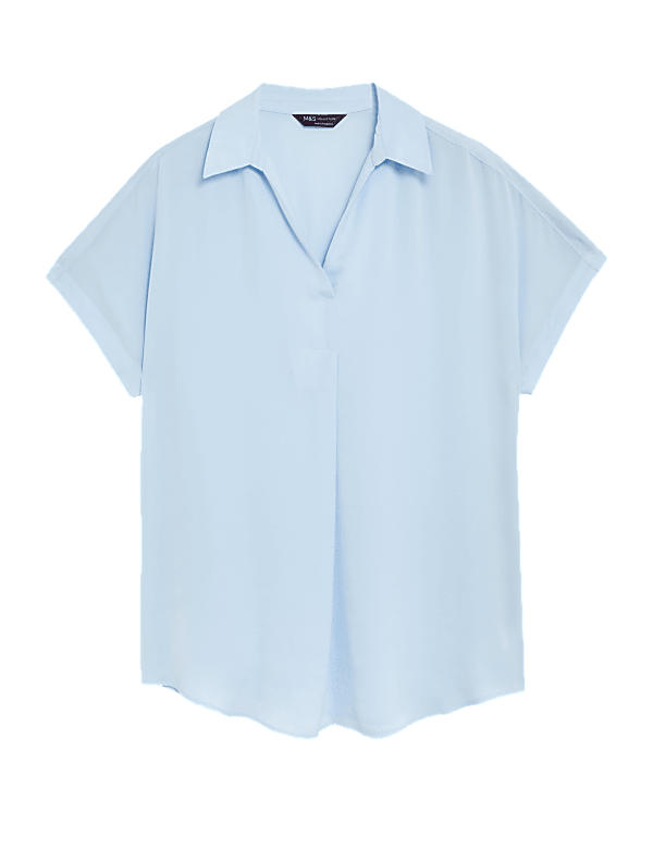 Satin Popover Blouse