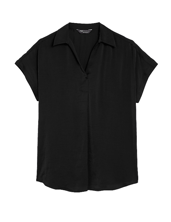 Satin Popover Blouse