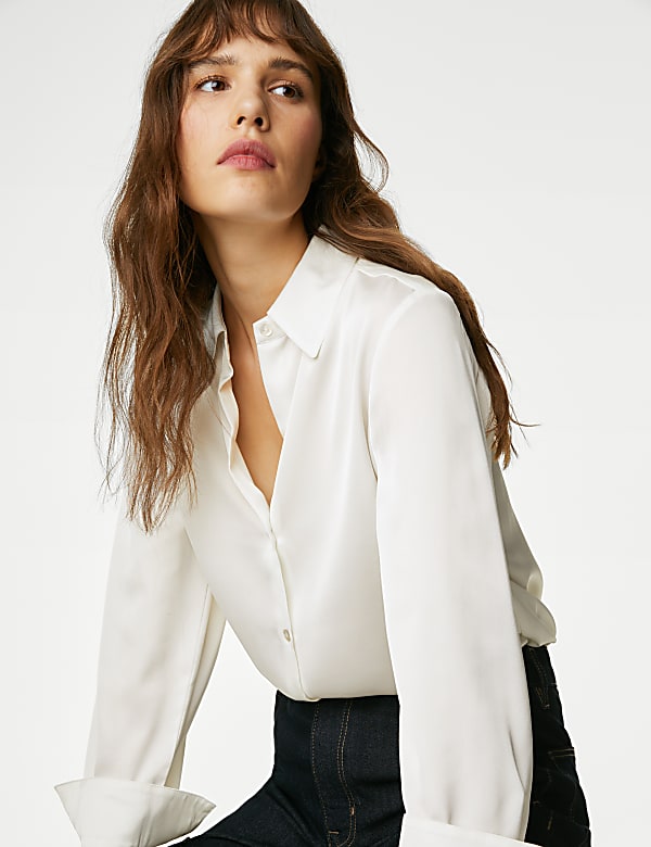 Marks and spencer womens long sleeve shirts hot sale