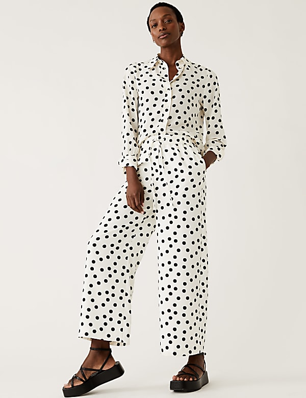 Printed Collared Long Sleeve Shirt