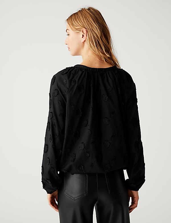 Pure Cotton Embroidered Blouse