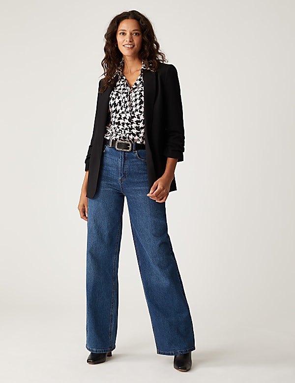 Printed Collared Long Sleeve Shirt
