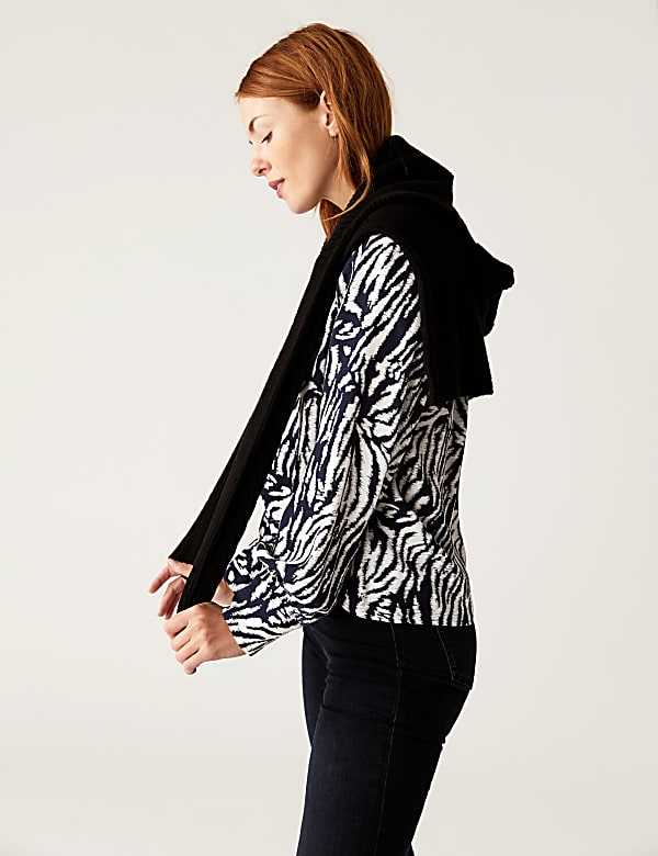Animal Print Round Neck Top