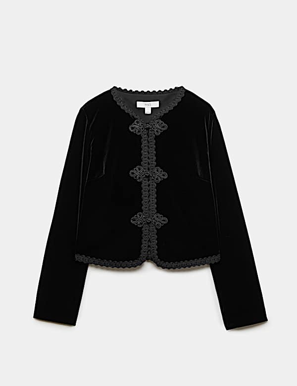 Velvet Mandarin Collar Top - VN