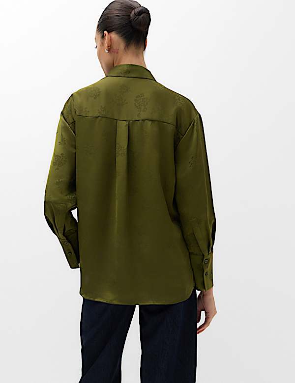Satin Jacquard Utility Shirt - NZ