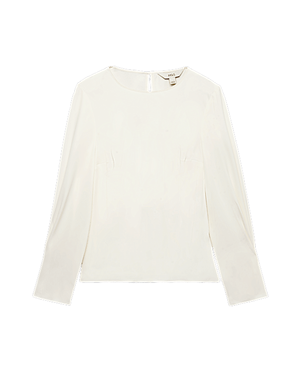 Regular Fit Pleat Detail Top