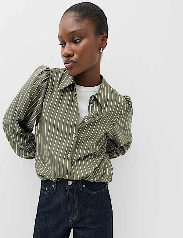 Striped Collared Shirt - CY