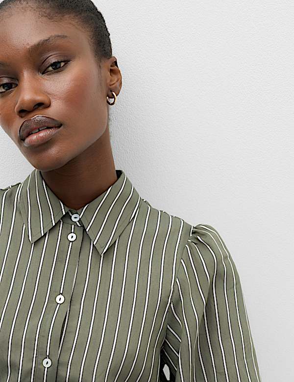 Striped Collared Shirt - CY