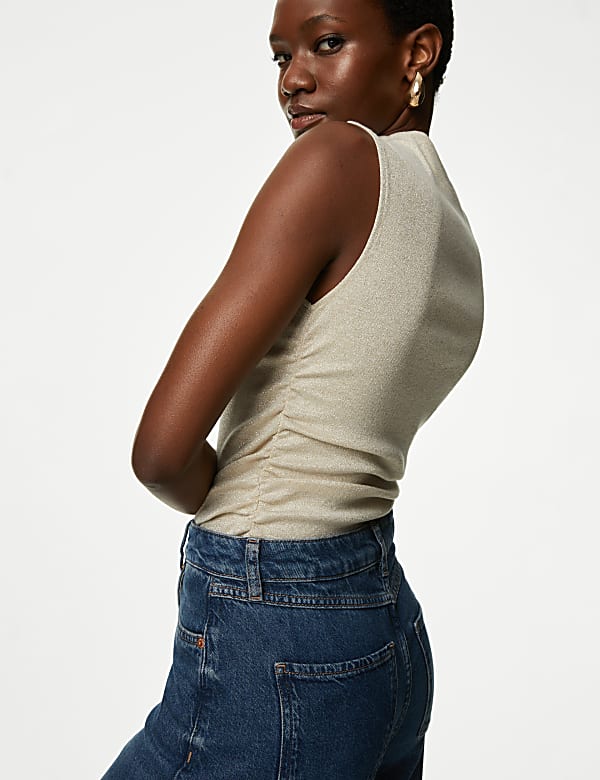 Buy Lurex Ruched Top at Marks Spencer