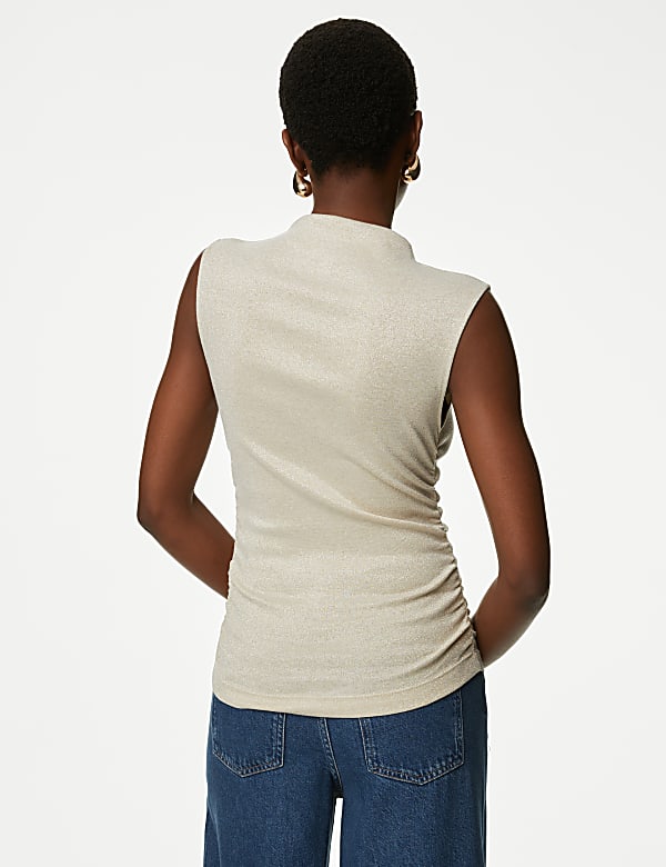 Lurex Ruched Top