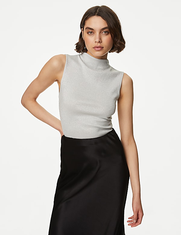 Lurex Ruched Top