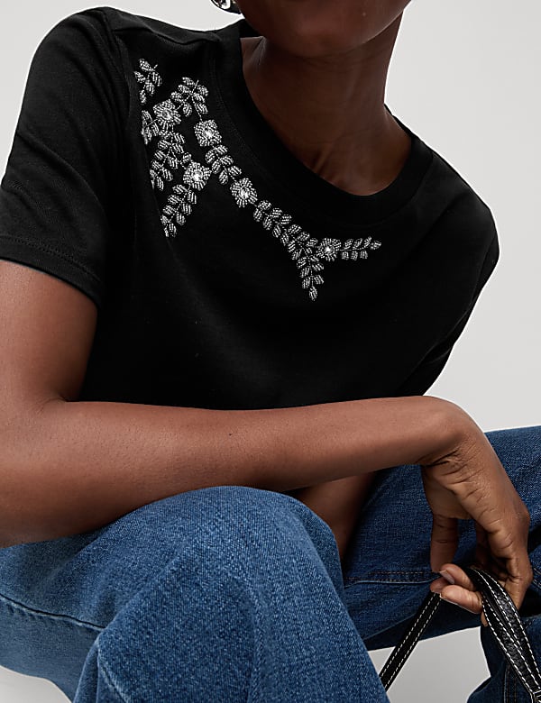 Pure Cotton Embellished Top