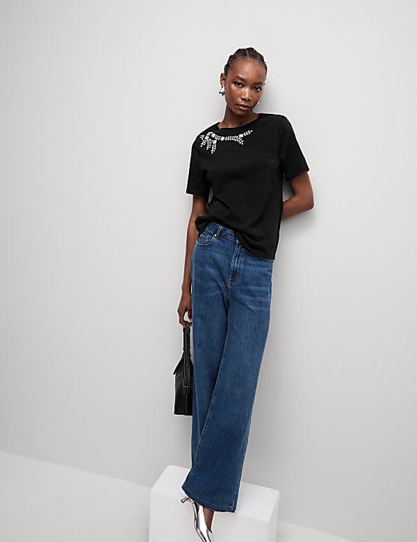 Pure Cotton Embellished Top