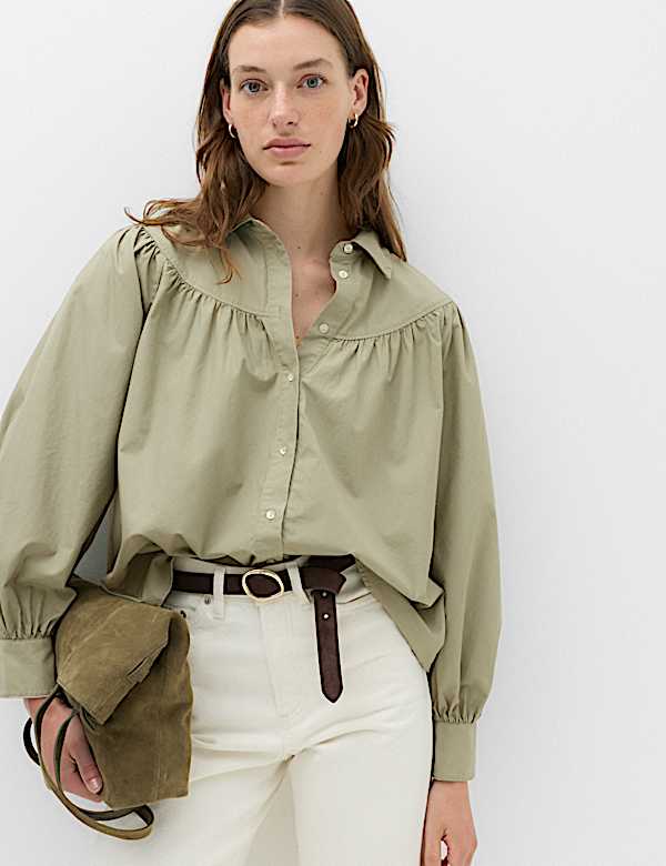 Lyocell Rich Western Style Collared Shirt - AL