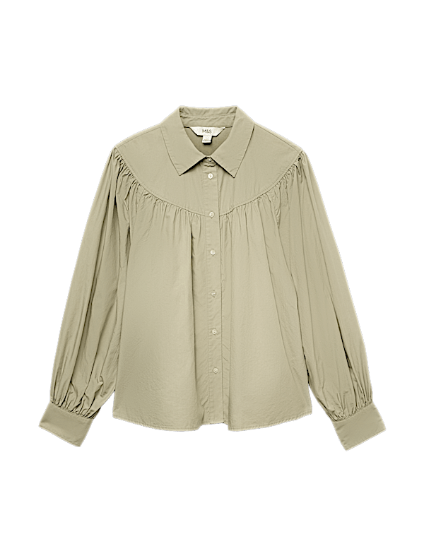 Lyocell Rich Western Style Collared Shirt