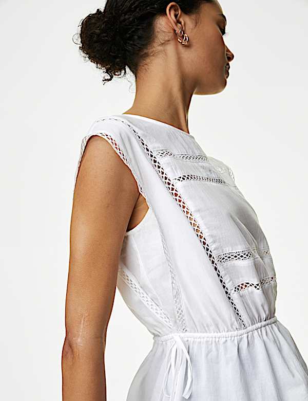 Pure Cotton Tie Waist Vest