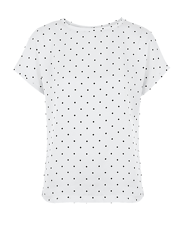 Polka Dots Round Neck Top