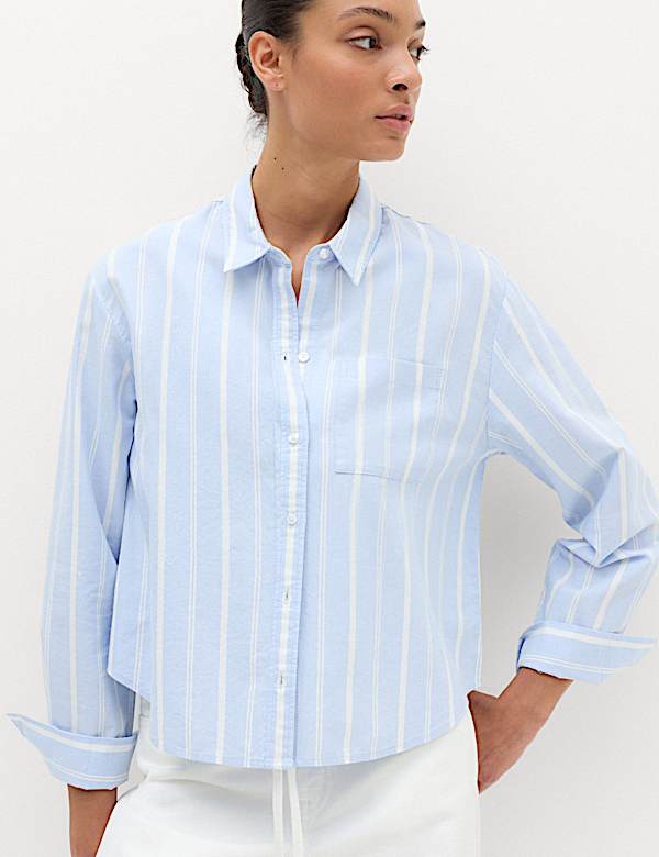 Pure Cotton Striped Oxford Shirt