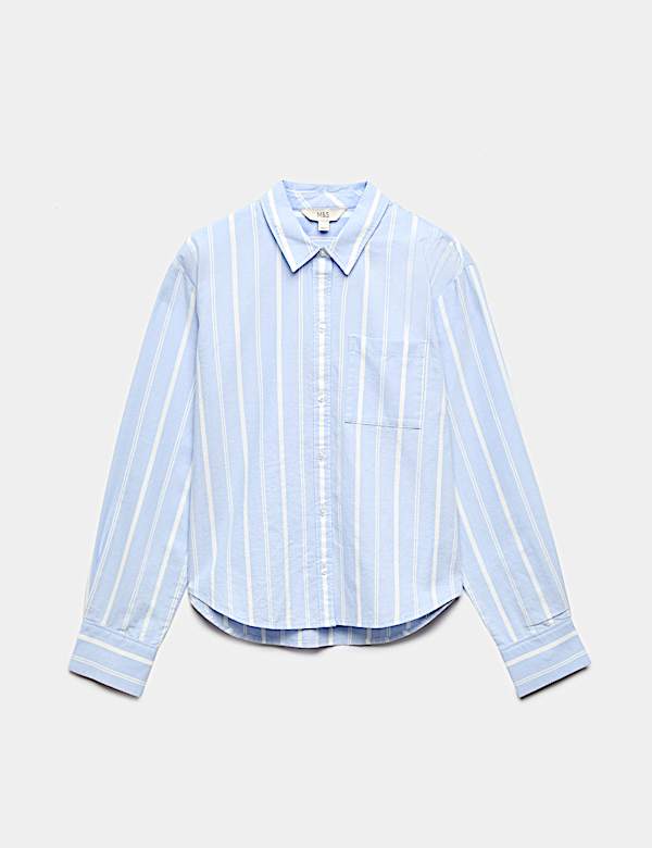 Pure Cotton Striped Oxford Shirt - RO