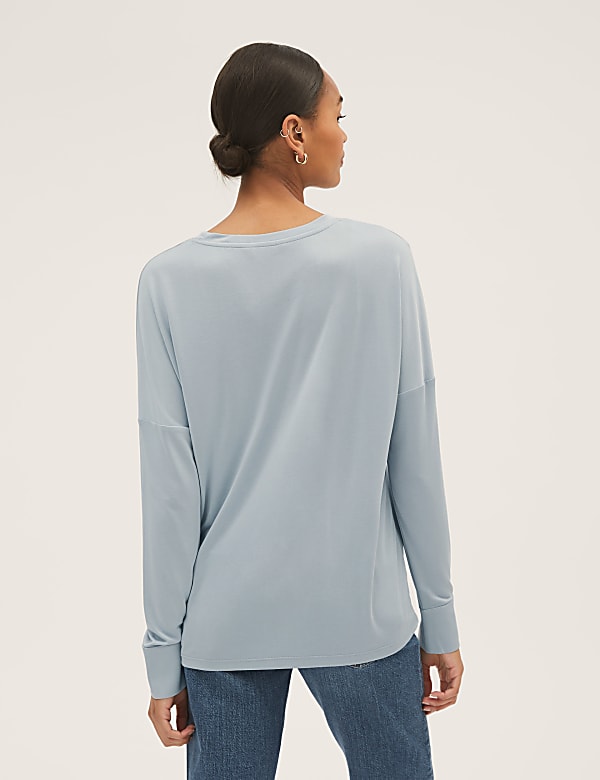 Modal Rich Round Neck Regular Fit Top
