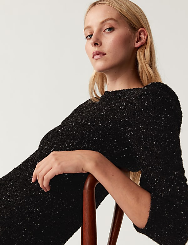 Textured Round Neck Top