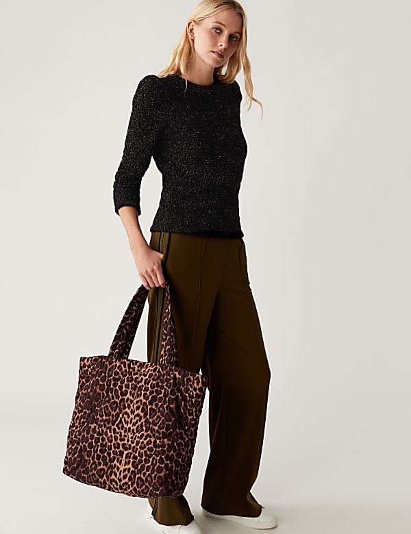 Textured Round Neck Top