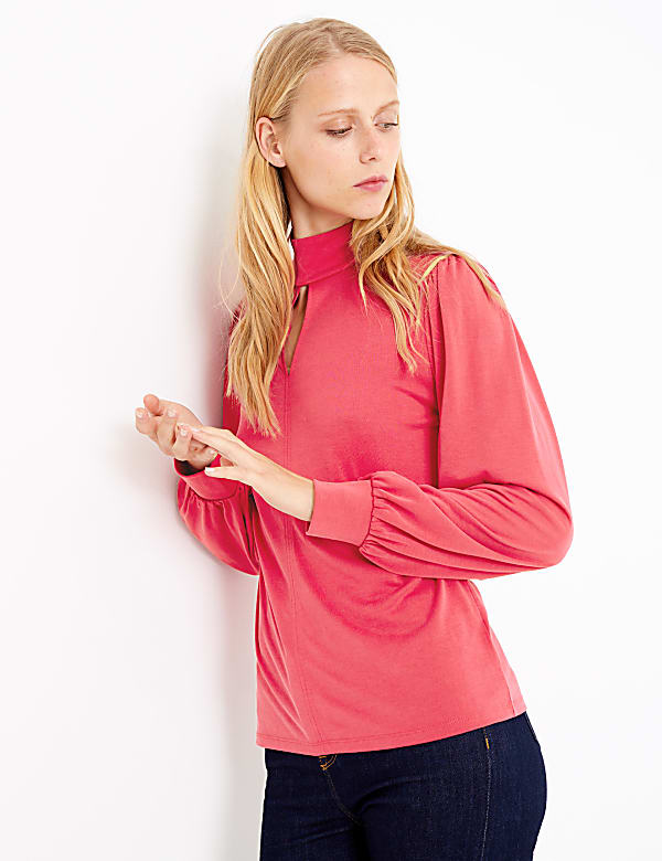 Keyhole Long Sleeve Top