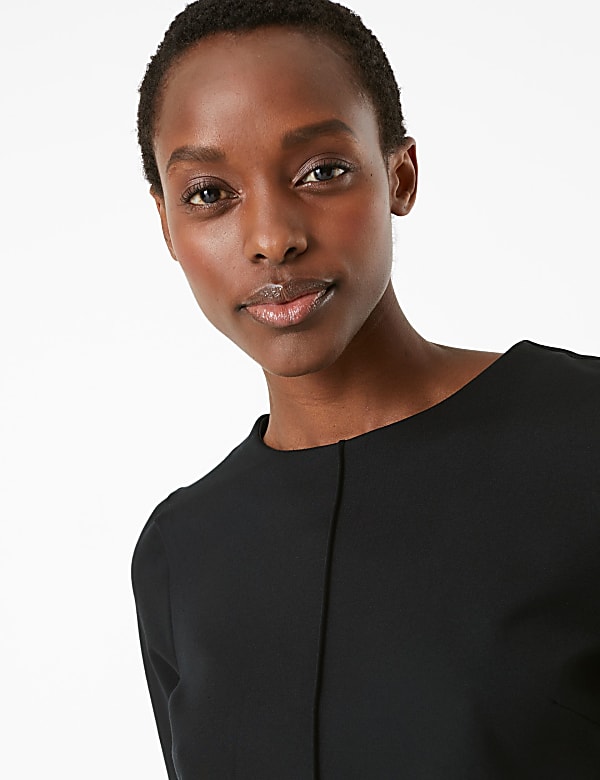 Ponte Straight Fit Short Sleeve Top