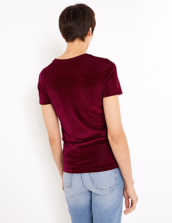 Velvet Textured T-shirt