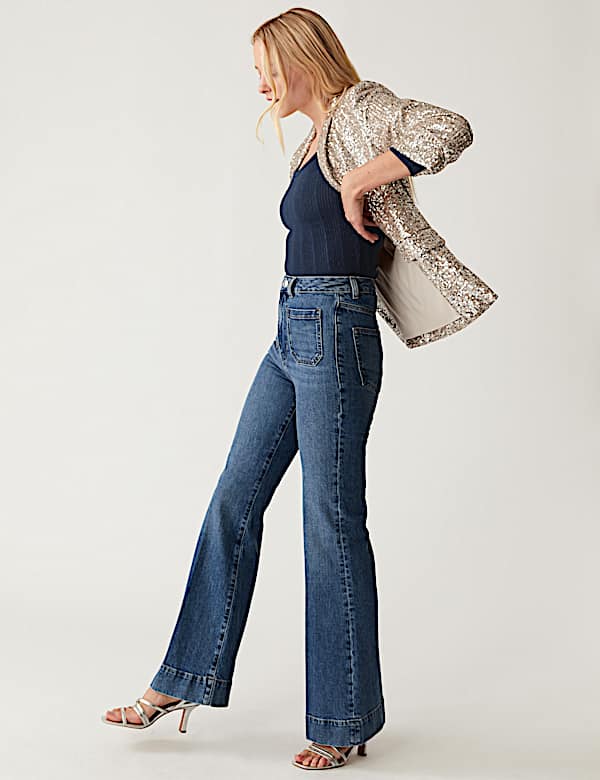 Sparkly Ribbed Scoop Neck Fitted Top