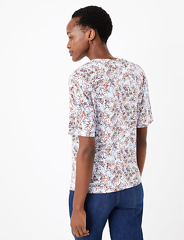Printed Relaxed Short Sleeve Top