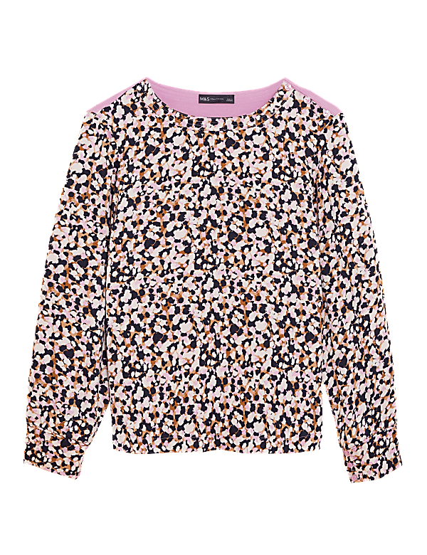 Printed Round Neck Regular Fit Top