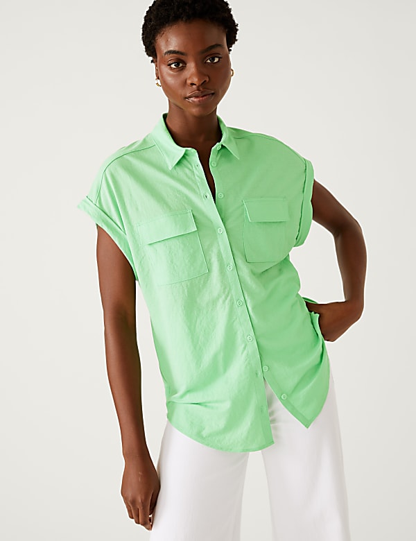 Jersey Collared Shirt