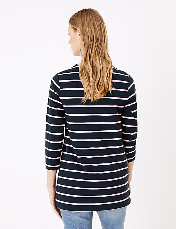 Striped 3/4 Sleeve Tunic